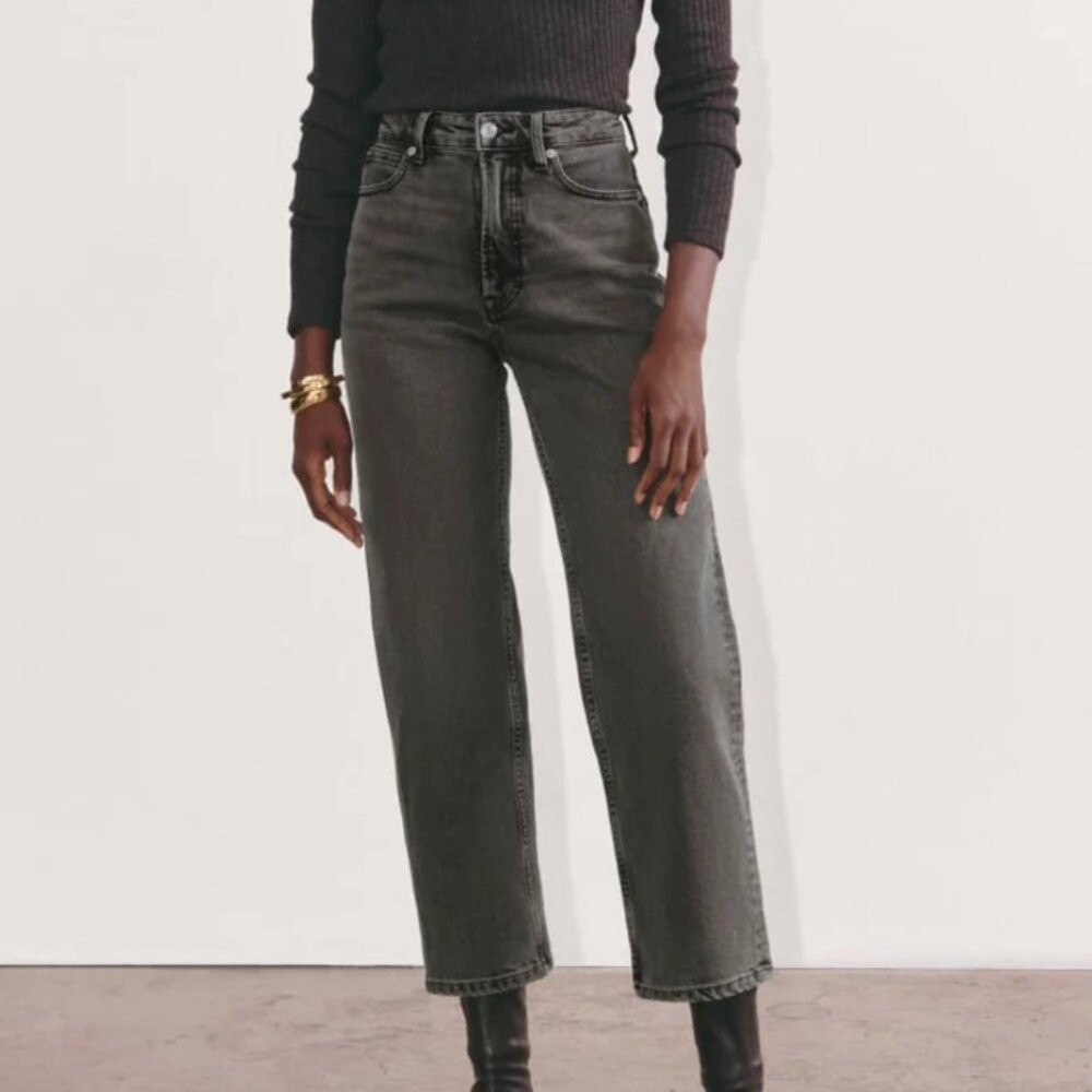 Everlane Way High Jeans - Washed Black Size 6
